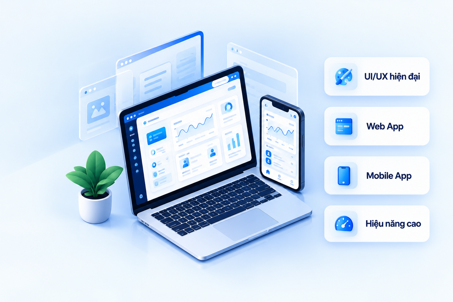 Sản phẩm web và mobile đa nền tảng